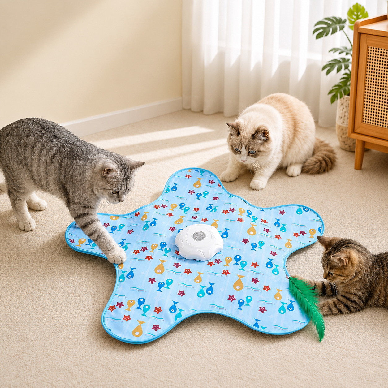 Automatic Hide & Seek Cat Mat